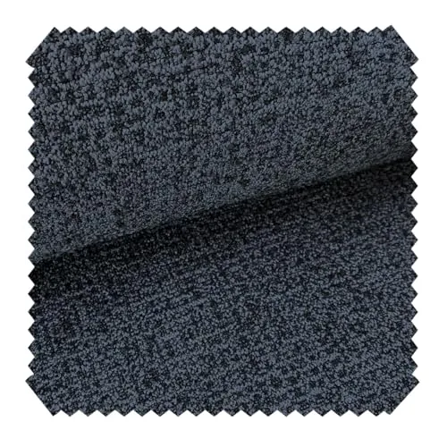 novely® CORTE - Luxuriöser Bouclé-Polsterstoff - Schwerer Möbelstoff mit Schlingen Knoten 790g - Pflegeleichte Meterware 1lfm | Farbe: 98 Anthrazit Schwarz