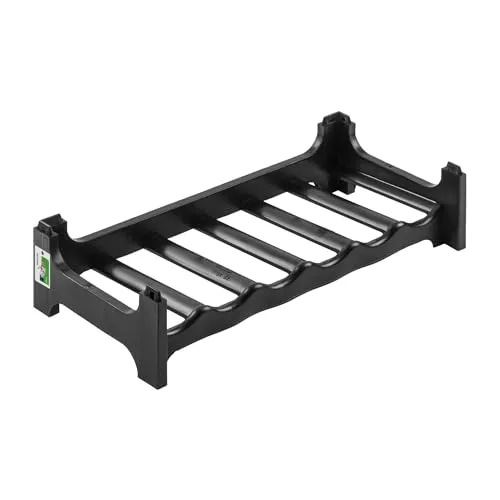 keeeper Flaschenregal für 6 Flaschen, stapelbar, schwarz - Praktisches Flaschenregal aus stabilem Kunststoff für bis zu 6 Flaschen. Ideal für Haushalt und Transport. Kompakt und platzsparend mit den Maßen 60 x 28 x 14 cm.
