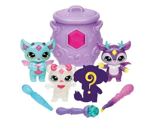 Moose Toys Magic Mixies Mixlings Sparkle Magic Mega Pack - 4er Set - Action- & Spielfiguren für kreative Rollenspiele, ideal für Mädchen und perfekt zum Sammeln. Enthält 4 Figuren für magischen Spielspaß!