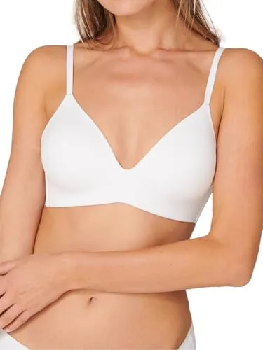 Schiesser Soft-BH "Invisible Soft" 100-weiß - Funktionsunterwäsche mit seitlichen Stäbchen für optimalen Halt und nahtlos vorgeformten Cups, ideal für den täglichen Komfort.