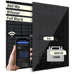 VALE Balkonkraftwerk Komplettset 800W - Balkonkraftwerk mit 2 bifazialen Solarmodulen (2×430-460 Wp) und EcoFlow Stream Wechselrichter. Erzeugen Sie einfach und nachhaltig Ihren eigenen Solarstrom mit intelligenter App-Steuerung!