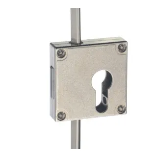 JuNie 7401 PZ Drehstangenschloss inkl. Zubehör - Weitere Türschlösser und Zubehör, ideal für Möbel mit verstellbarem Zylinder und umfangreichem Zubehör für einfache Montage und vielseitige Anwendung.