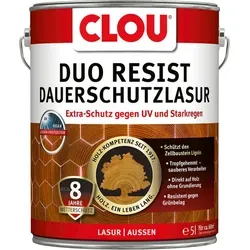 CLOU Holzlasur DuoResist Dauerschutzlasur 5 l, anthrazitgrau - Farben & Lacke • Schnelltrocknende Dauerschutzlasur für Holz im Außenbereich, schützt bis zu 8 Jahre vor Nässe und Grünbelag, ideal für Carports und Zäune.