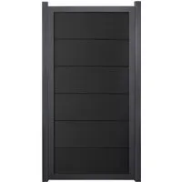 GroJaViento Zaunelement 90x180cm Anthrazitgrau - Gartenzäune aus langlebigem WPC oder BPC mit edlem Aluminium-Rahmen, pflegeleicht und einfach zu montieren – ideal für stilvolle Sichtschutzlösungen im Garten.