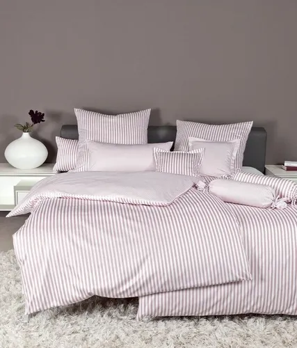 Janine Kissenhülle Mako-Satin Kissenhülle Kiss. 80x80 modernclassic rosa, (1 Stück), Kissenbezug für Dekokissen Zierkissen Kissenhülle
