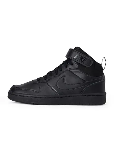 Nike Unisex Kinder Court Borough Mid 2 (Gs) Sneaker, Schwarz, 37.5 EU