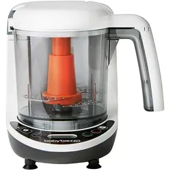 Baby Brezza Babynahrungszubereiter - Babynahrungszubereiter mit 3-in-1 Funktionalität, 400 W Leistung und 4 rostfreien Klingen für präzises Zerkleinern. Ideal für gesunde Babyernährung!
