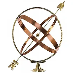 Casa Padrino Sonnenuhr Gold / Kupfer Ø 50 x H. 60 cm - Nostalgische Garten Deko