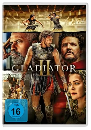 Gladiator II - Actionfilm, packende Fortsetzung mit fesselnder Handlung und beeindruckenden visuellen Effekten, freigegeben ab 16 Jahren.