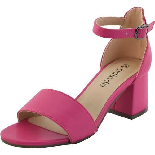 Palado Anael Absatzsandalen Damen - modische Sandaletten mit Absatz - bequeme Plateau Schuhe - stilvolle high heels plateau Fuchsia UK5,5 - EU38