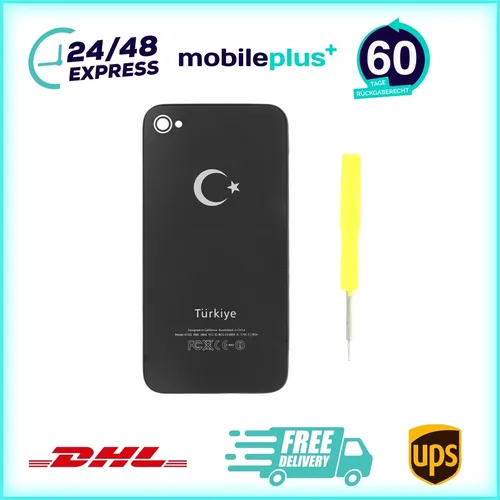 für iPhone 4s Akkudeckel Backcover schwarz Türkeilogo Rückseite