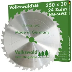 Volkswald Kreissägeblatt Volkswald ® HM-Sägeblatt SLWZ 350 x 30 mm Z= 24 Kreissägeblatt SUPER, Echt Originale Volkswald® Made in Germany