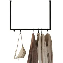 Metallbude Kleiderstange RUBI – Stabile Garderobenstange für Jacken und Kleidung - Stabile Kleiderstange in Schwarz (80 cm x 60 cm) für eine ordentliche Aufbewahrung von Kleidung. Inklusive Montagematerial, pflegeleicht und ideal für jeden Raum.