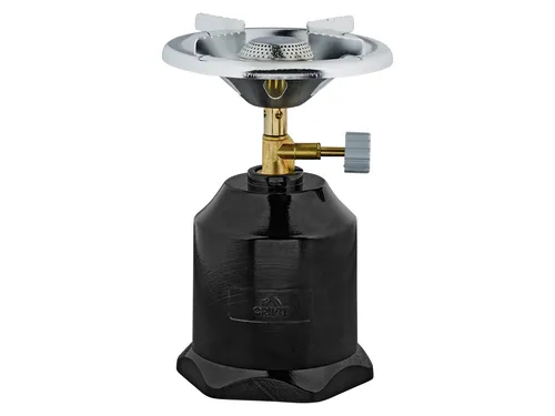 CRIVIT Campingkocher mit Lampe - Camping & Outdoor - Vielseitiger Campingkocher, der mit jeder Butan-Kartusche vom Typ 200 betrieben werden kann, ideal für Outdoor-Abenteuer.
