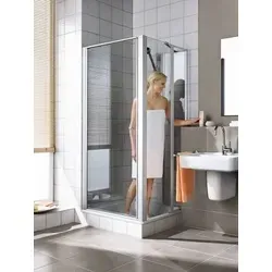Kermi IBIZA 2000 Seitenwand geteilt beweglich I2 TGD 1850 BV: 870-900 Silber Mattglanz ESG klar