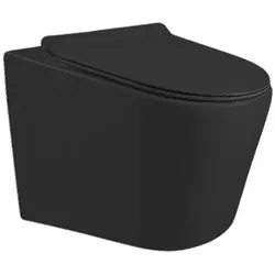 Leziter Ride wandmontierte, spülrandlose Toilette schwarz - Moderne wandmontierte, spülrandlose Toilette in Schwarz. Hygienisches randloses Design für einfache Reinigung, verdeckte Befestigung für mehr Ästhetik und Komfort. Ideal für stilvolle Badezimmer.