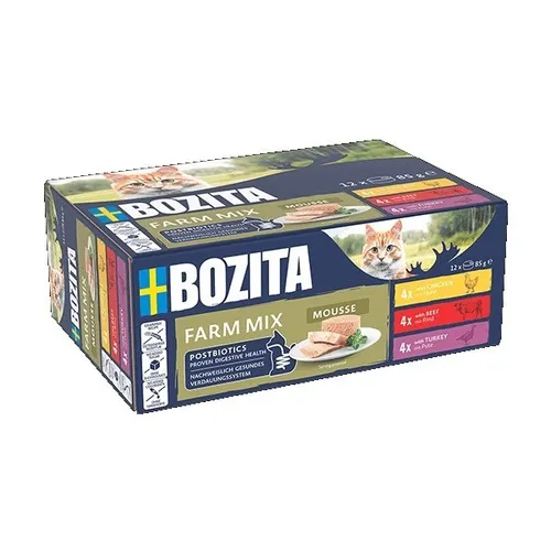 BOZITA Mousse Mix ocean - nassfutter für Katzen - 12x85g BOZITA 7300330046215