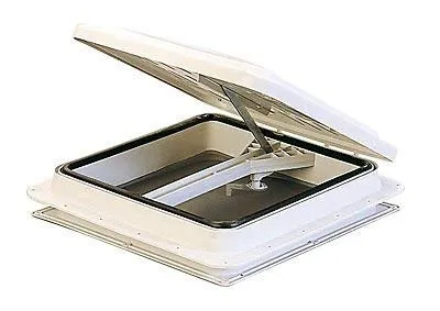 BSSTAIN Dachhaube für Wohnwagen, weiß, 40 x 40 cm, Dachfenster, Wohnmobil 40 x 40 cm, Weiß