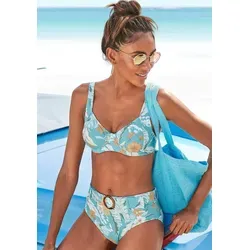 Bügel-Bikini-Top SUNSEEKER "Suva", Damen Gr. 46, Cup G - Bademode mit floralem Druck. Bestseller Bikini-Top von Sunseeker mit verstellbaren Trägern und komfortablem Rückenverschluss. Ideal für den Strandurlaub und perfekt kombinierbar.