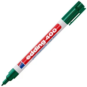 Edding 400 Permanent-Marker grün - 1mm Rundspitze, schnelltrocknend und wischfest für vielseitige Anwendungen auf verschiedenen Oberflächen