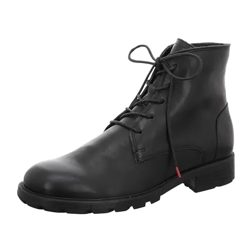 THINK! Herren HAWARA Chelsea-Stiefel, Schwarz 43 EU - Nachhaltige Wanderschuhe mit chromfrei gegerbtem Oberleder und praktischem Innenzipp für schnellen Einstieg. Die weiche Gummisohle dämpft jeden Schritt und sorgt für hohen Komfort.