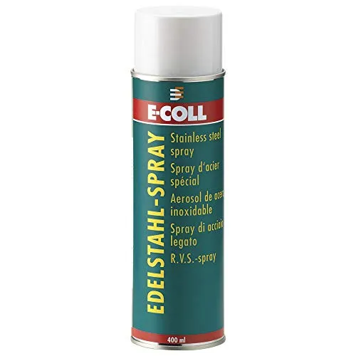 E-COLL Edelstahl-Spray 400ml - Hochwertiges Edelstahlspray für effektiven Rostschutz und dekorative Beschichtungen. Ideal für Reparaturen und schützt metallische Oberflächen zuverlässig im Innen- und Außenbereich.