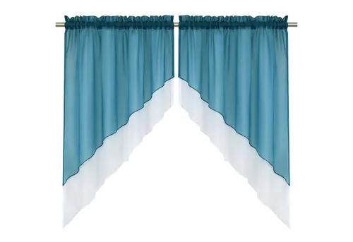 Delien Scheibengardine Beyza (2 St) - Zweifarbige, transparente Gardine mit Stangendurchzug - Diese elegante Scheibengardine verleiht jedem Raum einen warmen und harmonischen Touch. Mit praktischem Kräuselband für einfache und faltengerechte Aufhängung.