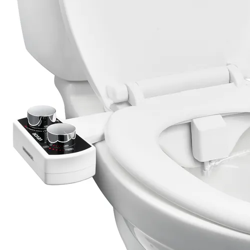 VEVOR Dusch WC Aufsatz Bidet - Doppeldüsen und einstellbarer Wasserdruck - Kategorie: Bidets. Genießen Sie erfrischende Sauberkeit mit diesem komfortablen Bidetaufsatz, der über einstellbaren Wasserdruck und Doppeldüsen verfügt.