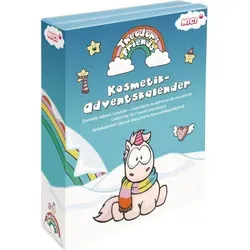 NICI Adventskalender Theodor & Friends Kosmetik 2024 - Adventskalender für Mädchen ab 7 Jahren mit 24 Überraschungen im lustigen Einhorn-Design. Enthält Haarspaß, Nagelpflege und einen Einhorn Schlüsselanhänger für kreativen Kosmetik-Spaß!