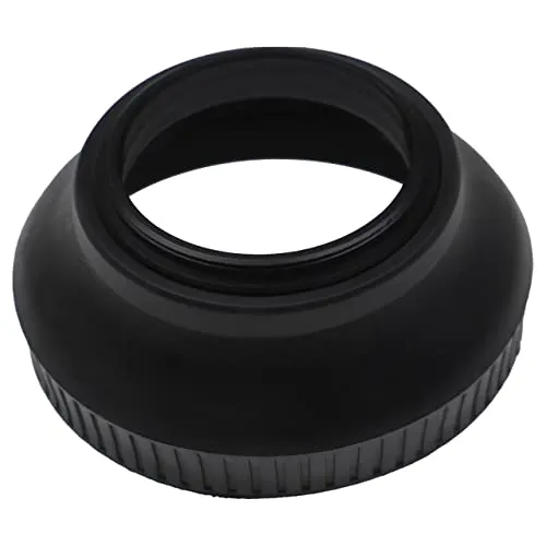 vhbw Gegenlichtblende kompatibel mit Panasonic Lumix G X Vario PZ 14-42 mm f/3.5-5.6 ASPH - Weitwinkel-Streulichtblende, Matt-Schwarz, Gummi, Rund