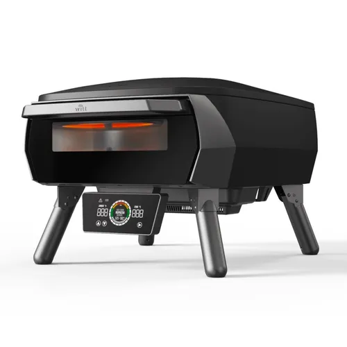 Witt eGNITE 13" Control Elektro Pizzaofen in Matt Schwarz - Hochwertiger Elektro-Pizzaofen von Witt, ideal für knusprige Pizzen. Kompaktes Design und leichtes Gewicht für komfortable Handhabung in der Küche.
