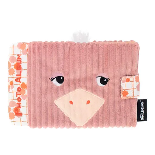 Les Déglingos Fotoalbum für Babys – Pomelos der Strauß, 10 Hüllen - Fotoalbum für Babys mit recycelter Füllung, ideal für Krippe und Kindergarten. Klein, leicht und maschinenwaschbar – perfekt für die ersten Erinnerungen!