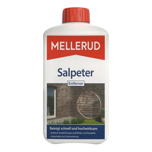 MELLERUD Salpeter Entferner 2001000134, 1000 ml - Flasche - Reinigungsmittel zur effektiven Entfernung von Salpeter, ideal für Wände und Böden. Ergibt eine Reichweite von 10-15 qm, abhängig von der Oberflächenbeschaffenheit.