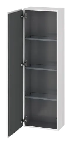 Duravit L-Cube Halbhochschrank Nussbaum Natur - Schrank mit 1 Tür links, 400 x 243 x 1320 mm, bietet elegantes Design und optimalen Stauraum für Ihr Badezimmer.