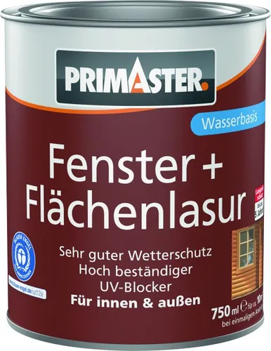 Primaster Fenster + Flächenlasur 750 ml grau  Holzlasur