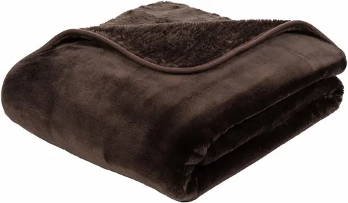 Gözze Premium Cashmere-Feeling Wohn- und Kuscheldecke, 180 x 220 cm - Schoko - Bettdecken: Superweiche Kuscheldecke (180 x 220 cm) mit erstklassiger Wärmespeicherung und hautsympathischer Hightech Mikrofaser für gemütliche Abende.