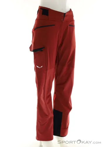 Salewa Sella Durastretch Hybrid Damen Tourenhose - Rot - Größe 40 - Wanderhose für Damen aus strapazierfähigem Durastretch-Material, ideal für anspruchsvolle Touren und optimale Bewegungsfreiheit.