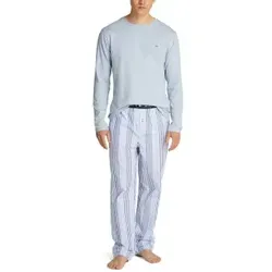 Tommy Hilfiger Original Long Sleeve Pyjama Set Hellblau Baumwolle Medium Herren