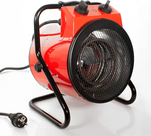 MAUK Elektro-Heizlüfter 3KW - Rot - Elektroheizungen mit 3 Heizstufen und integriertem Thermostat für konstante Raumtemperatur – ideal als Zusatzheizung oder Bautrockner, sicher und mobil ohne Gasflaschen.