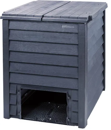 Garantia Komposter Thermo-Wood - 400 Liter, täuschend echte Holzoptik und effiziente Kompostierung für Ihren Garten