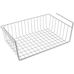 metaltex Schrankkorb "Babatex" in Weiß - (B)40 x (H)14 x (T)26 cm - Praktischer Edelstahl-Schrankkorb mit Einhängehaken für flexible Nutzung. Ideal zur optimalen Organisation in Ihrer Küche.
