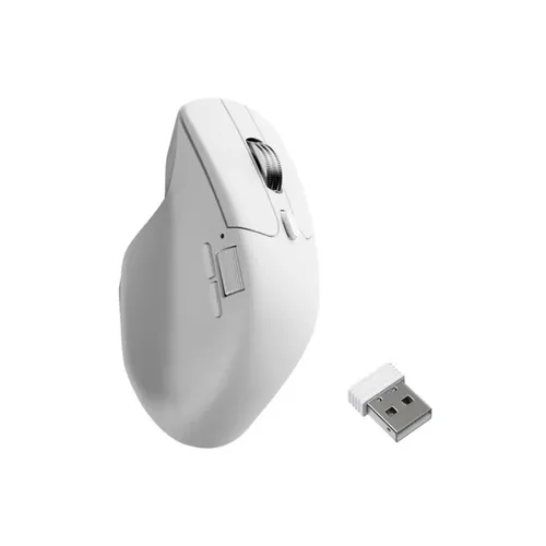 Keychron M6 Kabellose Maus – 8000Hz, Ergonomisch, Bluetooth & 2,4GHz - Ergonomische kabellose Maus mit programmierbarem PixArt 3950 Sensor, 30.000 DPI und unendlichem Scrollrad. Ideal für Gaming und Büro, bietet flexible Konnektivität und präzise Steuerung auf verschiedenen Oberflächen.