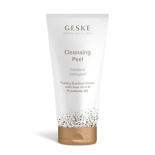 GESKE | Cleansing Peel | GESKE SmartAppGuided™ Gesichtsbürsten | Peeling mit Aloe Vera, Provitamin B5 & Bambuskörnern | Cleanser | Gegen unreine Haut | Alle Hauttypen| Vegane Formel ohne Tierversuche