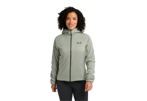 Jack Wolfskin Prelight Insulated Wanderjacke für Damen, mintgrün, Größe L - Winddichte und warme Outdoorjacke mit TEXASHIELD und recycelter PRIMALOFT EVOLVE Isolierung, ideal für stürmisches Wetter und leicht verstaubar im Rucksack.