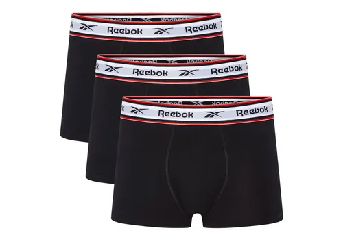 Reebok Trunk "BARLOW" für Herren, Gr. M, schwarz - Herrenunterhosen aus bequemer und atmungsaktiver Baumwollmischung, ideal für jeden Anlass und ein Must-Have für deine Wäschekommode.
