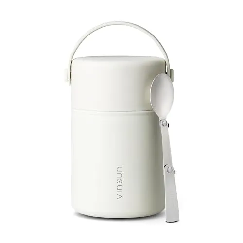 Vinsun Lunchbox Thermobehälter 800ml - Edelstahl, doppelwandig isoliert - Thermobehälter für warme und kalte Speisen, auslaufsicher und bruchfest, ideal für Büro, Schule und Freizeit.