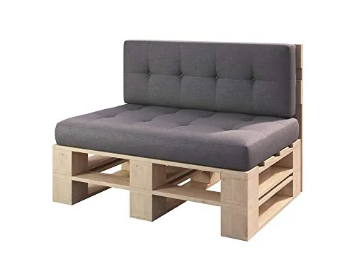 Lermowood Palettenbank 100 x 80 x 30 cm | Naturbelassene Holz Gartenbank für Indoor und Outdoor - Stilvolle Palettenbank aus hochwertigem Naturholz – ideal für Garten, Terrasse oder Wohnzimmer! Robuste Bauweise mit bis zu 500 kg Tragfähigkeit, perfekt für gesellige Stunden im Freien oder drinnen.