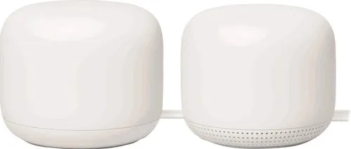 Google Nest Wifi Router + Zugangspunkt, Sprachsteuerung - Drahtlose Router mit Dual-Band-Technologie für schnelles Internet, ideal für Smart Homes und Sprachsteuerung.