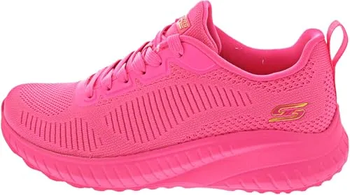 Skechers Bobs Squad Chaos Face Off Sneaker für Damen - Neon Pink, 37 EU - Damen-Sneaker mit flexibler Sohle und Fußbett aus Memory-Schaumstoff für optimalen Komfort und stilvollen Auftritt.