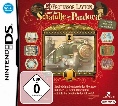 Professor Layton und die Schatulle der Pandora - Puzzle-Spiel für Nintendo DS mit über 150 neuen Rätseln, packender Mystery-Story und wöchentlichen Bonus-Rätseln zum Herunterladen!